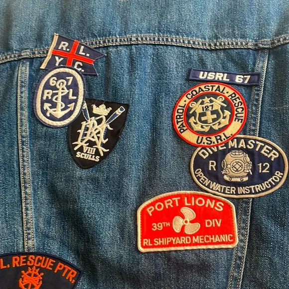 Vintage patched denim jacket by Ralph Lauren - Picture 3 of 6